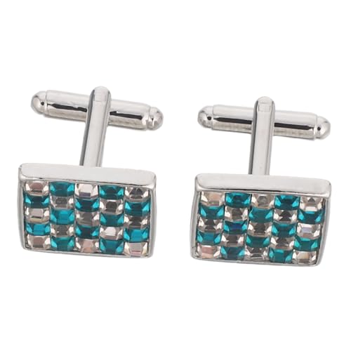 FOMIYES 2 Stück Farbige -zirkon Manschettenknöpfe Französische Ärmelmanschette Hemdnieten Für Herren Manschettenknopf Manschettenknöpfe Für Hochzeitsanzüge Anzugknöpfe Legierung von FOMIYES