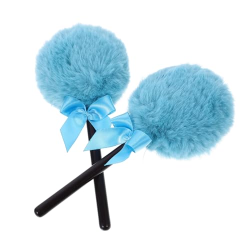 FOMIYES 2 Stück Flauschiger Puff Auf Einem Stab Mit Schleife Für Lollipop-make-up Gesichtsquaste Make-up-tools Puff-make-up-pads Für Damen Tragbarer Make-up-puff Für Zuhause Und Unterwegs von FOMIYES
