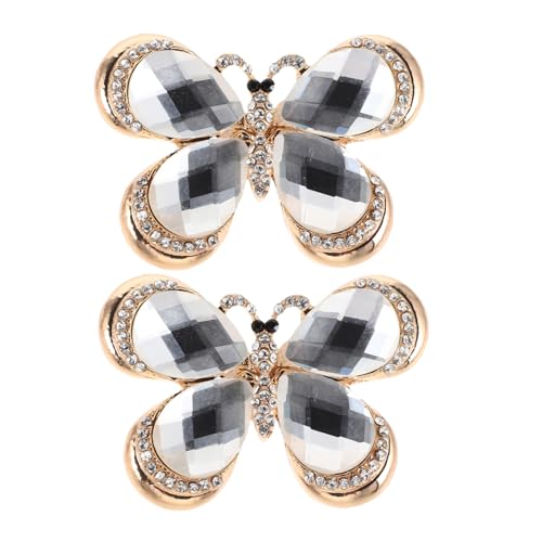 FOMIYES 2 Stück Funkelnde Schmetterling Brosche mit Funkelnden Strasssteinen Vintage Legierung Anstecknadel für Mantel Schal Tasche Modische Vielseitige Damen Accessoire für Jacken und von FOMIYES