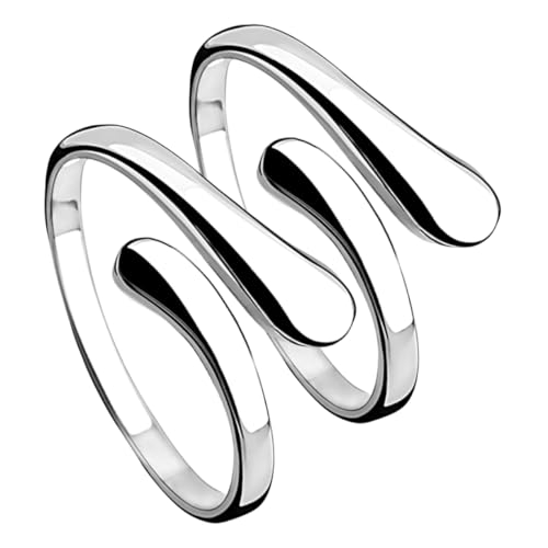 FOMIYES 2 Stück Geometrischer Spaltring Schmuck Männliche Ringe Kleine Mädchenringe Offener Manschettenring Offener Ring Offener Fingerring Fingermanschettenring Damen von FOMIYES