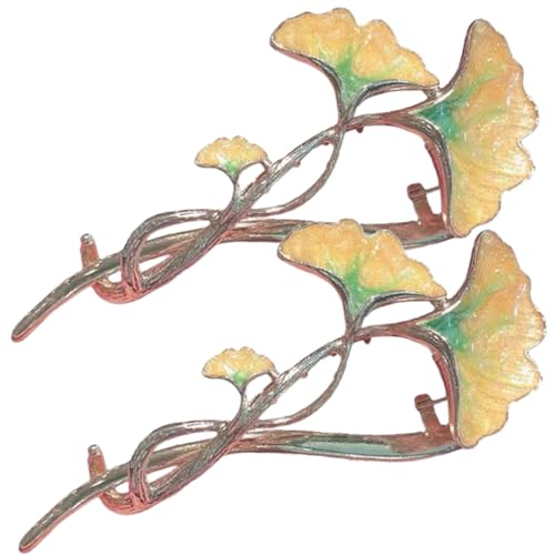 FOMIYES 2 Stück Ginkgo Haarspange Stilvolles Langlebiges Haarschmuck Zubehör für Langes Haar Leichtes Styling Werkzeug für Hochsteckfrisuren und Alltagslooks bei Frauen und Mädchen von FOMIYES