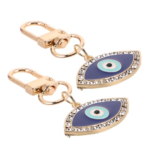 FOMIYES 2 Stück Glitzernde Rhinestone Charm Anhänger Robustes Metall Pendant für Taschen Rucksäcke und Autoschlüssel von FOMIYES