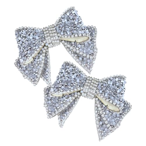 FOMIYES 2 Stück Glitzernde Schuhcharms mit Schleifen Funkelnde Schuhdekorationen Strass für Damen für Hochzeits und Freizeit Schuhe von FOMIYES