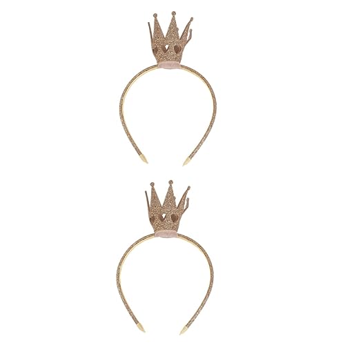 FOMIYES 2st Damen Stirnbänder Prinzessin Diademe Haarband Baby-stirnband Baby Haargummis Tiara Für Frauen Party-stirnbänder Fee Hauben Für Babys Golddekor Damen Hut Mädchen Einstellen Kind von FOMIYES