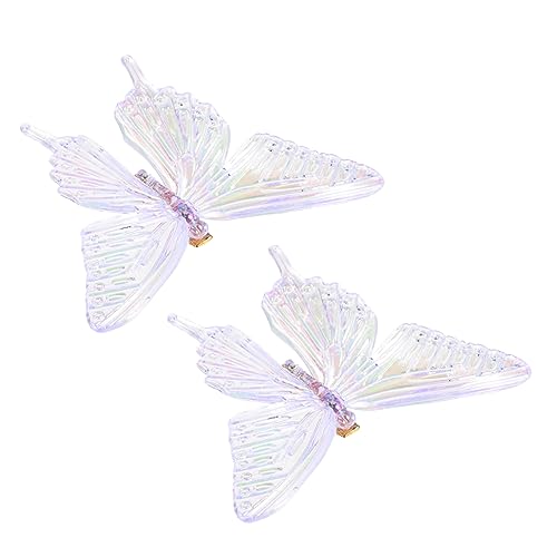 FOMIYES 2 Stück Große Haarklammern für Damen Transparente Haarspangen im Schmetterlingsdesign für Teenager Haarschmuck für Besondere Anlässe Wie Hochzeiten Partys von FOMIYES