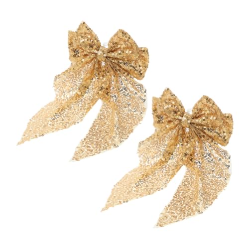 FOMIYES 2 Stück Große Haarschleife mit Glitzer Modische Haarspange für Frauen Stabiler Halt Voluminöser Oversized bowknot Vielseitig für Partys Hochzeiten und Geburtstage Geeignet von FOMIYES