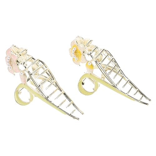 FOMIYES 2 Stück Große Metall Haarklammern mit Lilienblume Rutschfeste Haarklammern für Damen Robuste Haarspangen für Dickes Langes Haar Vielseitiger Haarschmuck für Alltag und Besondere von FOMIYES