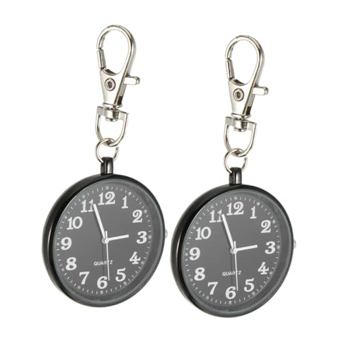 FOMIYES 2stücke Taschenuhr Mit Schlüsselanhänger Clip-Uhr Digitale Anzeige Für Damen Und Herren Hängeuhr-Design Für Krankenschwestern Und Pflegepersonal Minimalistisches Unisex- Für von FOMIYES