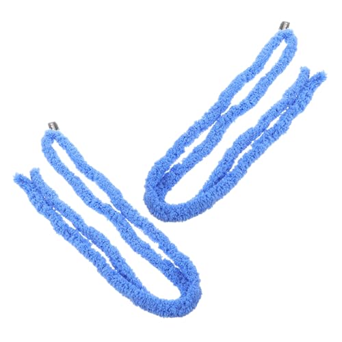 FOMIYES 2stücke Blau Chunky Wolle Haarverlängerungen Mit Clips Handgemachte Dreadlocks Und Hippie-locs Für Stilvolle Frisuren Und Zöpfe von FOMIYES