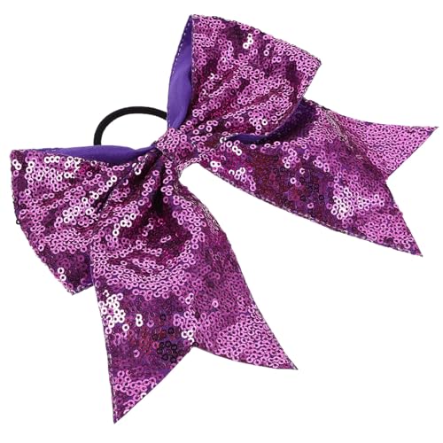 FOMIYES 2 Stück Haargummis mit Großem Glitzer Schleifen Design Elastische Haarschleifen für Mädchen Sanfte Ponytail Halter Weiche und Dehnbare Haarbänder für Alltag und Party Tiefes von FOMIYES