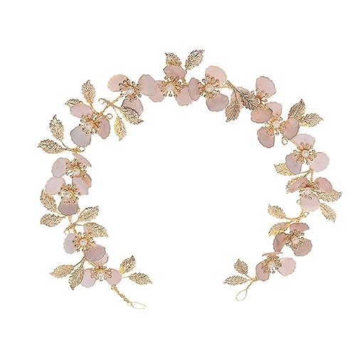 FOMIYES 2 Stk Kamm Perlenkopfschmuck Hochzeitsperle Kopfbedeckung Hochzeitsfoto-requisiten Hochzeit Tiara Stirnband Partyzubehör Festival-foto-requisite Legierung Braut Geschenk Die Blumen von FOMIYES