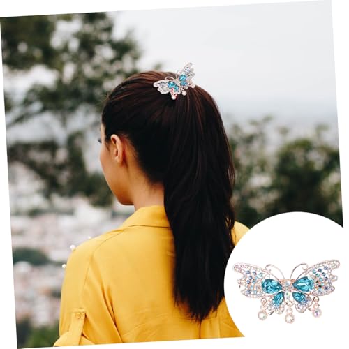 FOMIYES 2 Stück Haarklammern Damen mit Federmechanismus für Mittleres und Dickes Haar Leichte Ponytail Holder mit Funkelnden Strasssteinen Modischer Haarschmuck für Alltag und Fest von FOMIYES