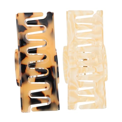 FOMIYES 2 Stück Haarklammern für Damen Modische Acryl haarspangen mit Stilvollem Milchmuster und Hellem Leopardenprint Leichte Vielseitige Haarklammern für Verschiedene Frisuren und von FOMIYES