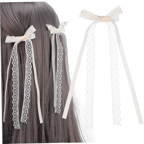 FOMIYES 2stücke Spitze Haarschleifen Clip Haarspangen Lange Schleifen Für Frauen Mädchen Geburtstag Hochzeit Party Alltag Haarschmuck FOMIYES 2stücke Spitze Haarschleifen Clip Haarspangen Lange Schleifen Für Frauen Mädchen Geburtstag Hochzeit Party Alltag Haarschmuck von FOMIYES