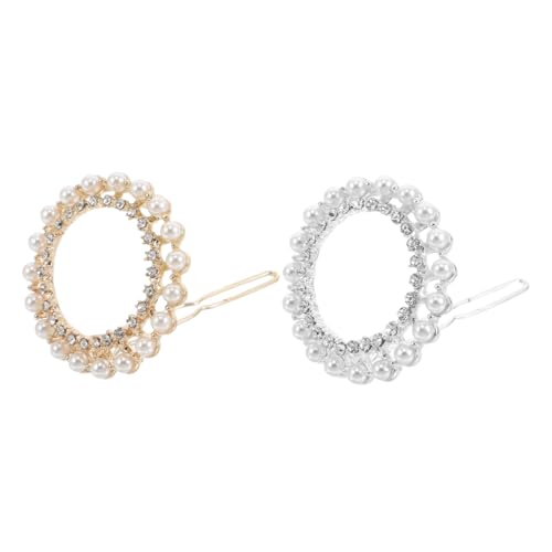 FOMIYES 2stücke Glitzer Haarspangen Aus Metall Bling Haarspangen Vintage Haarnadeln Für Mädchen Und Bräute Schmuckige Mit Strasssteinen Für Diverse Frisuren von FOMIYES