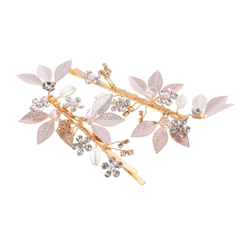 FOMIYES Elegante Strass-blatt-haarspange Für Hochzeit Frauen Clip Braut Haar-accessoire Strass Haarspange Zeitloses Blatt-design von FOMIYES