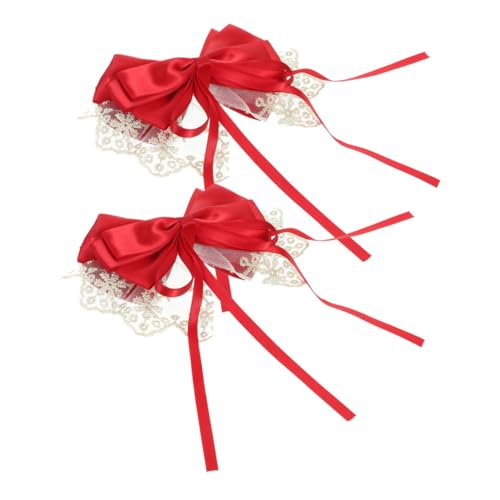 FOMIYES 2 Stück Haarschleife aus Spitze Damen Haarspangen mit Schleifen Design Süße und Vielseitige Haarclips aus Metall und Spitze für Alltag und Besondere Anlässe von FOMIYES