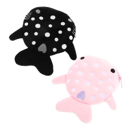 FOMIYES 2 Stück Hai-geldbörse Süße Münzgrundstück Kleines Münztäschchen Geldbeutel Geldbörse Kleine Geldbörse Geldbeutel Für Münzen Kleine Tasche Für Die Handtasche Geldbörse Süß Plüsch von FOMIYES