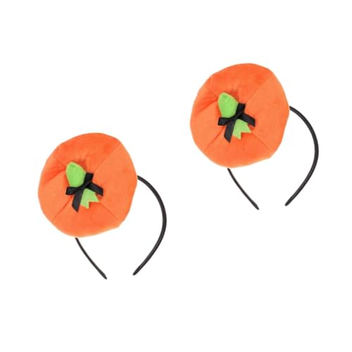 FOMIYES 2 Stück Halloween Haarreif Kürbis Mütze Form Verstellbar Komfortabel für Kostümfest Karneval Party Zubehör Orange von FOMIYES