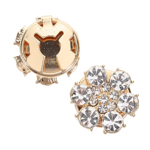 FOMIYES 2 Stück Hemdknopfbox Französisches Hemdzubehör Hemdmanschettenknöpfe Eleganter Schmuck Manschettenknöpfe Strass Knopfabdeckungen Für Herrenhemden Hosen Manschettenknöpfe von FOMIYES