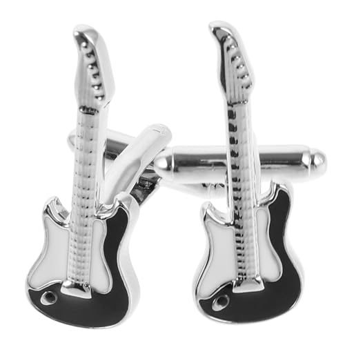 FOMIYES 2 Stück Herren Manschettenknöpfe Musikdesign Gitarre und Violine Hochwertige Langlebige Hemd Accessoires für Business Hochzeit und Party Vielseitig Einsetzbar Stilvoll und Robust von FOMIYES