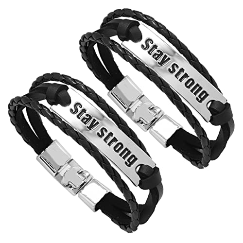FOMIYES 2 Stück Herrenarmband Geflochtenem Modisches für Partys Besondere Anlässe Perfektes für Freunde Familie Hautfreundlich Langlebig von FOMIYES