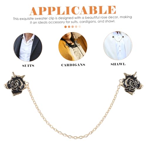 FOMIYES 2 Stück Hochwertige Broschen Kleid Clips für Damen Stilvolle Sweater Clips und Cardigan Anstecknadeln Vielseitige Modeaccessoires in Silber und Gold für Hemd Bluse und Jacke von FOMIYES