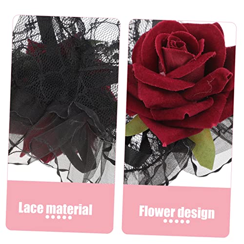 FOMIYES 2 Stück Hochzeit Ärmel Blumen Spitze Damen Braut Handgelenk Hochzeit Spitze Handschuhe Leicht Tragbar Für Brautparty Festliche Anlässe von FOMIYES