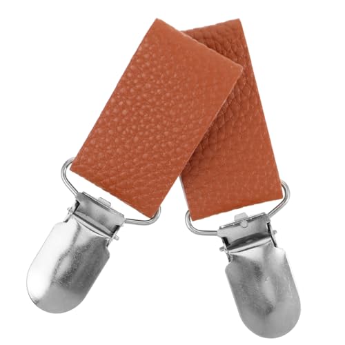 FOMIYES 2 Stück Hutclip aus Leder Taschenhalter-Clip Hutclip für Handtasche Taschenclip für Hüte Reishut-Clip-On-Halter Cowboyhuthalter Hutklammern für die Krempe Reisehut Clip-On Pu von FOMIYES
