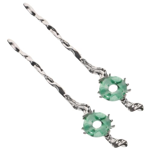 FOMIYES 2 Stück Jade Haarnadeln Schlangenform Retro Haarschmuck aus Legierung für Haarknoten Klassischer Stil Sicherer Halt für Frauen Mädchen Teens bei Festen und Alltag von FOMIYES