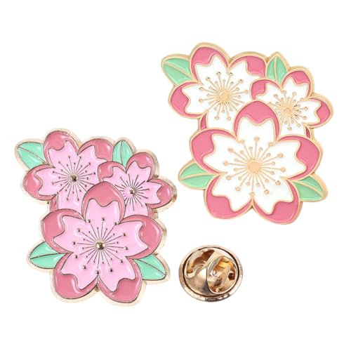 FOMIYES 2 Stück Japanische Kirschblüten brosche Robustem Zinklegierungsmaterial Niedliche Anstecknadeln für Kleidung Rucksack Hut Vielseitig Einsetzbar Modisches Accessoire für Damen und von FOMIYES