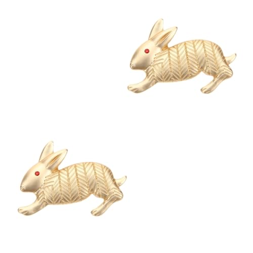 FOMIYES 2 Stück Kaninchen Brosche für Damen Tierbrosche mit Auge Anstecker für Kleidung Taschen Hüte Perfektes für Besondere Anlässe von FOMIYES