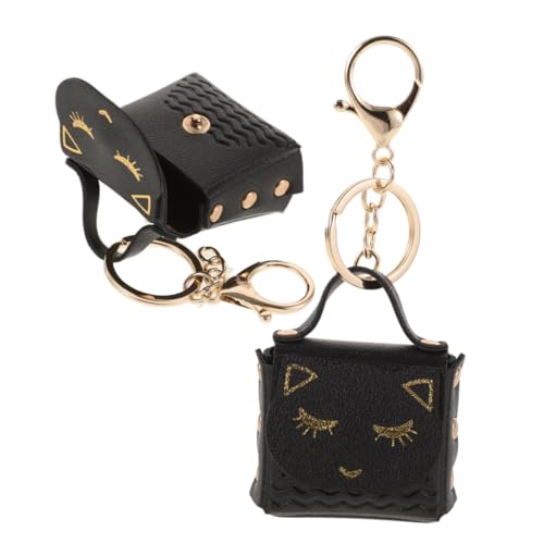 FOMIYES 2stücke Niedliche Cartoon Katze Schlüsselbund Anhänger Mini Geldbörse Schlüsselanhänger Tragbare Münzbörse Für Shopping Reise von FOMIYES