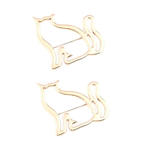 FOMIYES 2 Stück Katzenbrosche für Damen Kreativer Ansteckpin Filigranem Design Dekorieren von Kleidung Taschen und Schals Langlebig Verblassend von FOMIYES