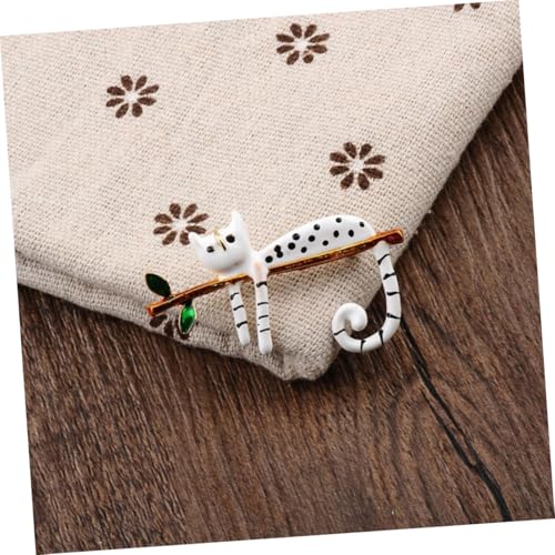 FOMIYES 2 Stück Katzenbroschen Damen Emaille Anstecknadeln für Jacken Hüte Sicherheitsnadeln Kleidung für Katzenliebhaber Elegant und Langlebig von FOMIYES