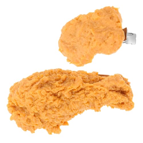 FOMIYES 2 Stück Kawaii Haarspangen im Design von Frittiertem Hähnchen Niedliche Haaraccessoires für Verschiedene Frisuren Anlässe Leichte Robuste Clips von FOMIYES