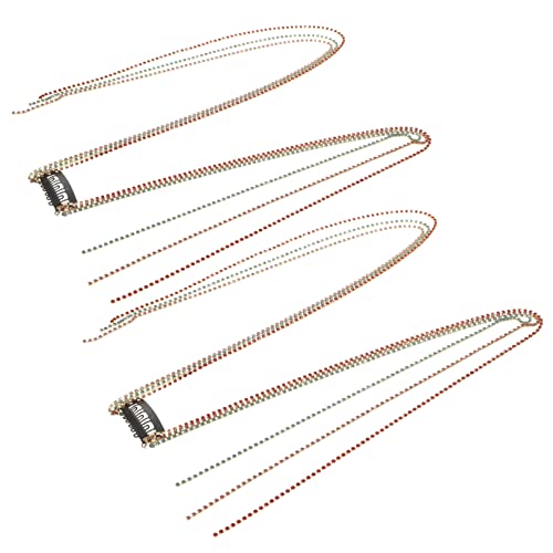 FOMIYES 2st Kette Haarnadel Haarkettenschmuck Quasten-haarspangen Für Frauen Haarkette Aus Strass Bling Haarverlängerungen Geflochtene Clips Berühmtheit Legierung Fräulein Maschine von FOMIYES