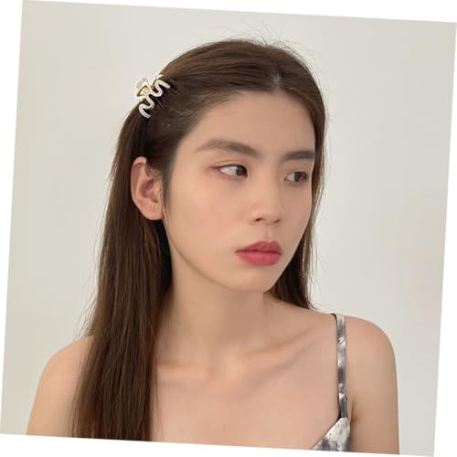 FOMIYES 2 Stück Kleine Haarspangen mit Wellenmuster und Perlen Modische Damen Haarklammern aus Langlebiger Legierung Rutschfeste Haarklammern für Alltag Shopping und Reisen von FOMIYES