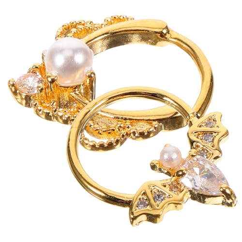 FOMIYES 2 Stück Kleine Nasenringe aus Hautfreundlichem Material mit Schmetterlings Design Dezenter Nasenpiercing Schmuck für Frauen und Mädchen Stilvolle Creolen für Knorpelpiercing von FOMIYES