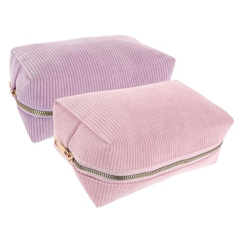 FOMIYES 2 Stück Kosmetiktaschen für Damen, Make-up-Aufbewahrungstasche, Organizer mit Reißverschluss, Kulturbeutel, Federmäppchen, Geldbörse, Reise-Toilettenbeutel, Make-up-Tasche für Damen von FOMIYES