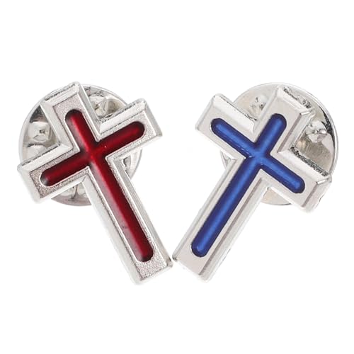 FOMIYES 2 Stück Kreuz Broschen aus Religiöse Anstecknadeln für Kommunion und Taufe Modische Gebets pins für Männer Sichere Befestigung Stilvolles Accessoire für Festliche Anlässe von FOMIYES