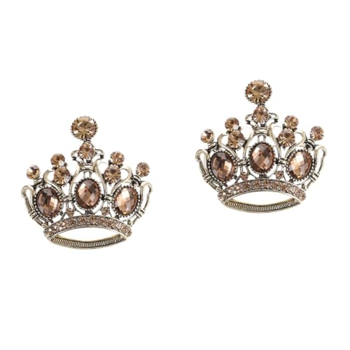 FOMIYES 2 Stück Krone Brosche Damen Anstecknadel Legierung mit Funkelndem Strass für Kleidung Schals und Hüte für Besondere Anlässe und Reisen von FOMIYES