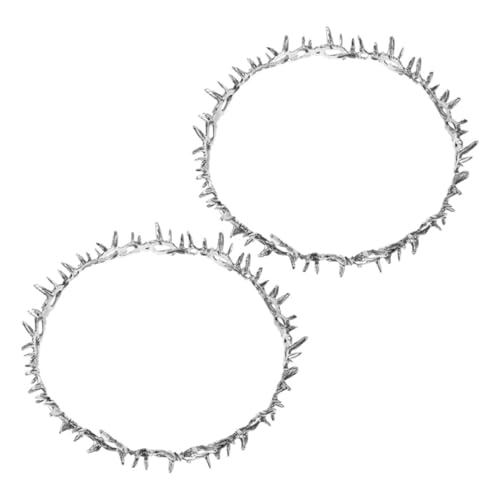 FOMIYES 2 Stücke Vintage Krone Tiara Haar Zubehör für Hochzeiten Brautschmuck Damen Stirnband mit Blattdesign von FOMIYES