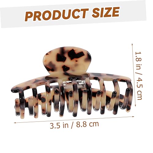 FOMIYES 2 Stück Leopard Haarklammer Groß Acetat Haarkralle Damen Haarschmuck Rutschfest für Dickes Dünnes Haar Geeignet Alltag und Beauty Routine von FOMIYES