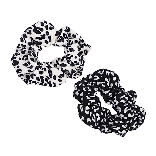 FOMIYES 2 Stück Leopard Muster Haargummis Elastisch Weich Haarschmuck für Damen Vielseitig Einsetzbar Haarschleifen Modisch Geeignet für Alltag Party und von FOMIYES