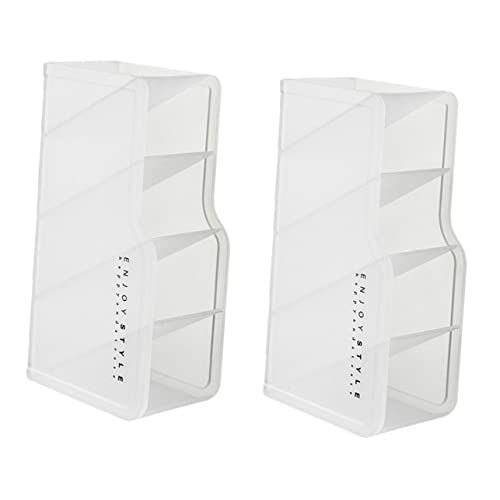 FOMIYES 2 Stück Lipstick Storage Box Teiliges Desktop Organizer aus Umweltfreundlichem Kunststoff mit Fächern Staubdicht Langlebig für Lippenstift Nagellack und Kosmetikaufbewahrung von FOMIYES