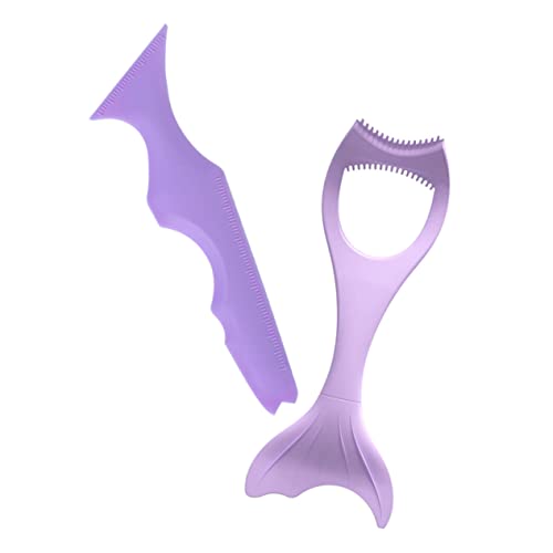 FOMIYES 2 Stück Make-up-Tools für Frauen eylinerschablonen eyeliner stencil Lidschattenpinsel Gel Eyeliner-Applikatoren für Frauen Palette Tipp Mascara-Schild Eyeliner-Schablonen Violett von FOMIYES