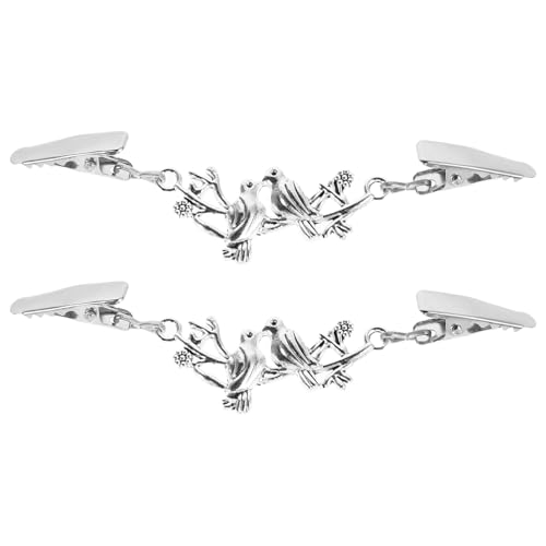FOMIYES 2 Stück Mandarin Duck Pullover Clip Pullover-clips Für Damen-cardigan Pulloverclip Aus Metall Dekorativer Clip Für Kleid Damen Strickjacke Clip Cardigan Clip Zinklegierung Silber von FOMIYES