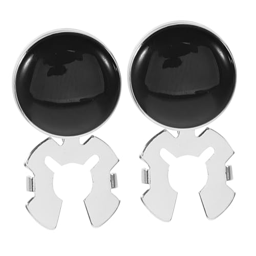 FOMIYES 2 Stück Manschettenknöpfe Herren Schwarz Set Kupfer Button für Hemden Formal Hochzeiten Business Anlässe Stilvoll Einfache Anbringung Zeitloses Design von FOMIYES