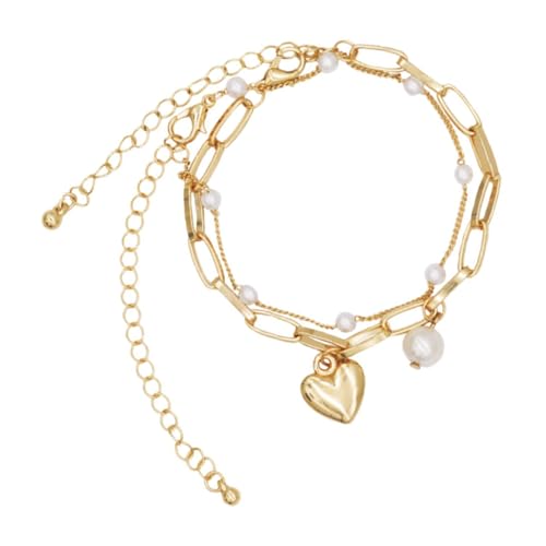 FOMIYES 2 Stück Mehrschichtige Perlenarmbänder für Schmuck mit Hautfreundlich für Verschiedene Anlässe Wie Weihnachten Muttertag von FOMIYES